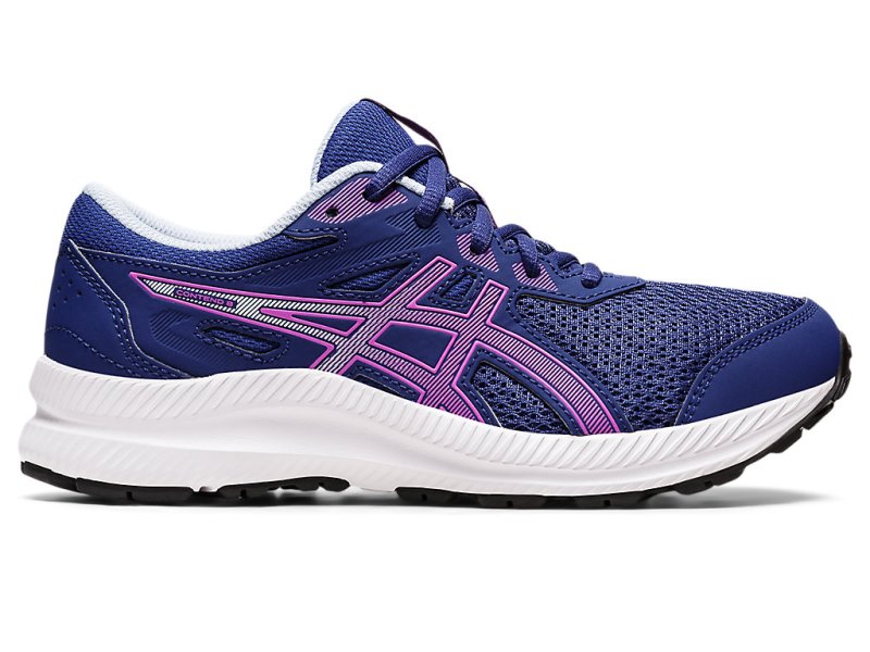 Tenis Sports Asics Contend 8 Niños Azules Morados | MX1733-794