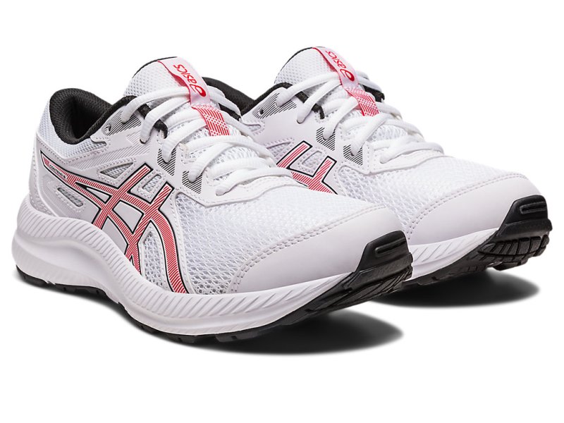 Tenis Sports Asics Contend 8 Niños Blancos Rojos | MX1568-843