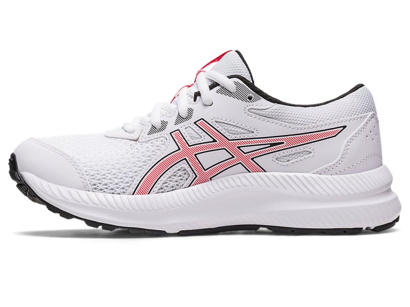 Tenis Sports Asics Contend 8 Niños Blancos Rojos | MX1568-843