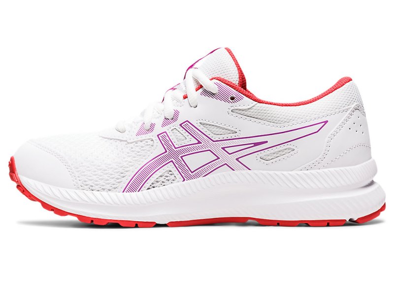 Tenis Sports Asics Contend 8 Niños Blancos Morados | MX8364-113