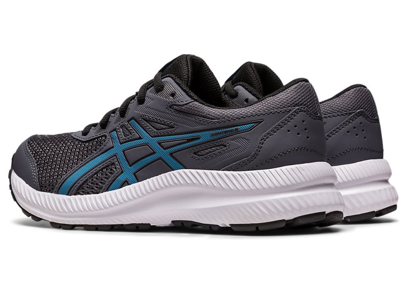 Tenis Sports Asics Contend 8 Niños Grises Azules | MX6990-700