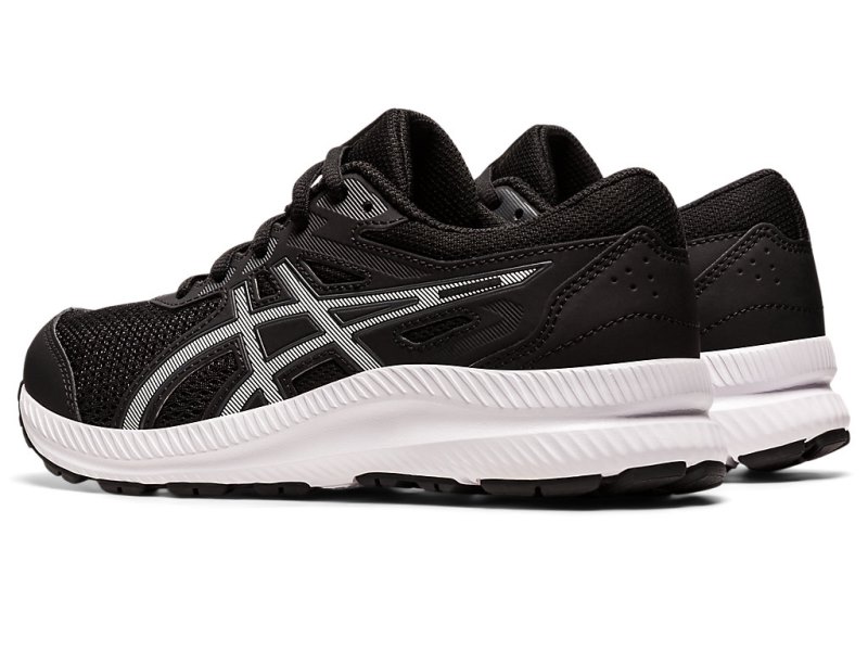 Tenis Sports Asics Contend 8 Niños Negros Blancos | MX1139-531