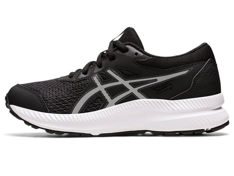 Tenis Sports Asics Contend 8 Niños Negros Blancos | MX1139-531