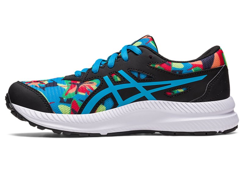 Tenis Sports Asics Contend 8 Niños Negros Azules | MX2740-681