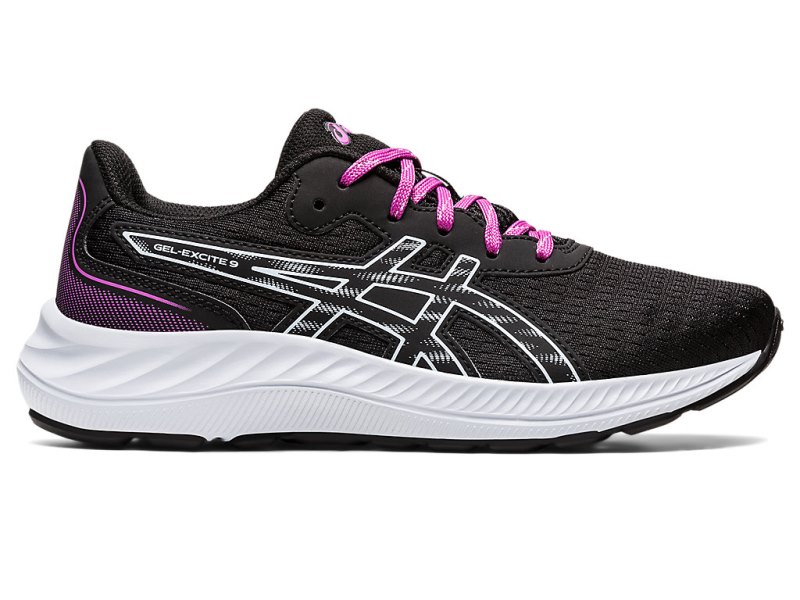 Tenis Sports Asics Gel-eXCite 9 Niños Negros Azules Claro | MX2154-075