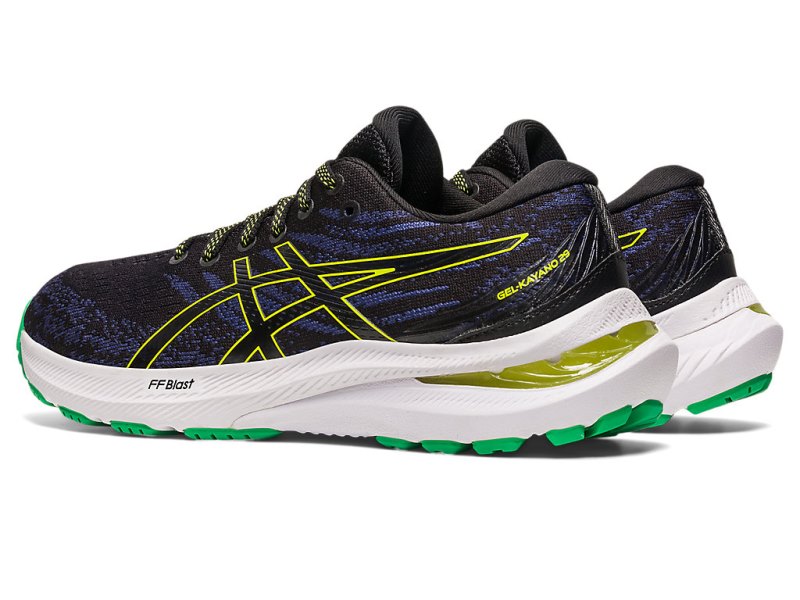 Tenis Sports Asics Gel-kayano 29 Niños Negros Verdes Claro | MX0457-182