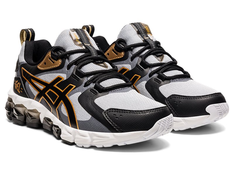 Tenis Sports Asics Gel-quantum 180 6 Niños Grises Negros | MX8140-714