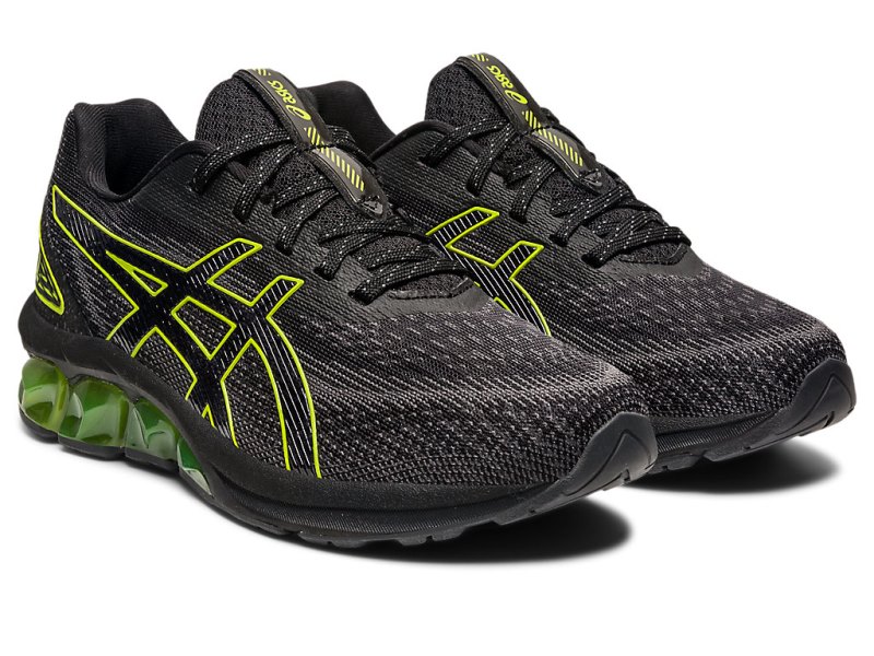 Tenis Sports Asics Gel-quantum 180 VII Niños Negros Verdes Claro | MX0019-153