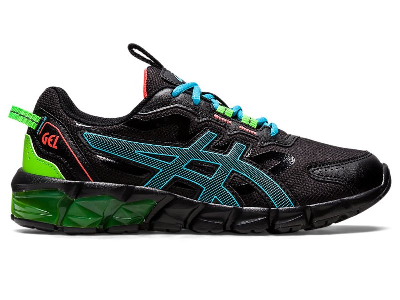 Tenis Sports Asics Gel-quantum 90 3 Niños Negros Turquesa Claro | MX4019-458