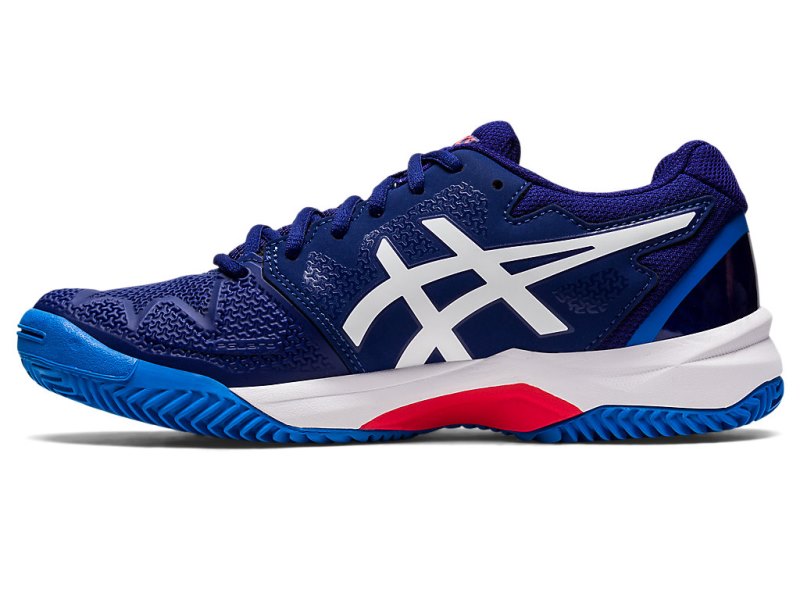 Tenis Sports Asics Gel-resolution 8 Clay Niños Azules Blancos | MX8725-149