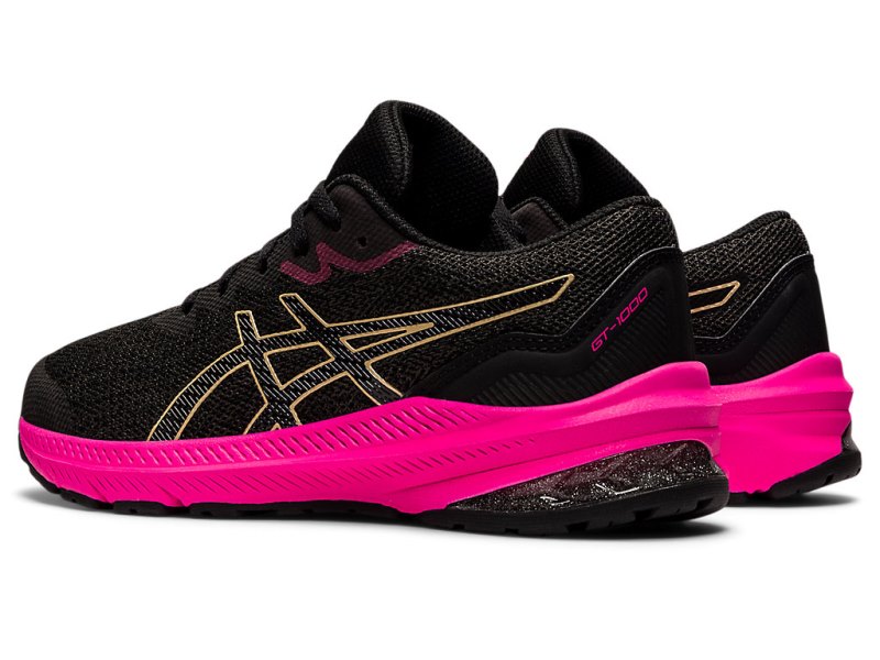 Tenis Sports Asics Gt-1000 11 Niños Grises Oscuro Amarillos | MX8688-030