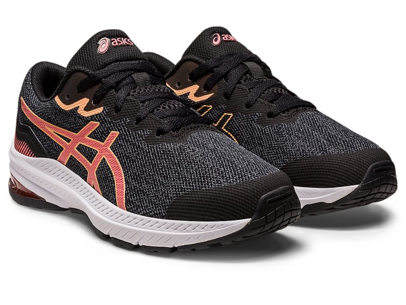 Tenis Sports Asics Gt-1000 11 Niños Negros Coral | MX4497-109