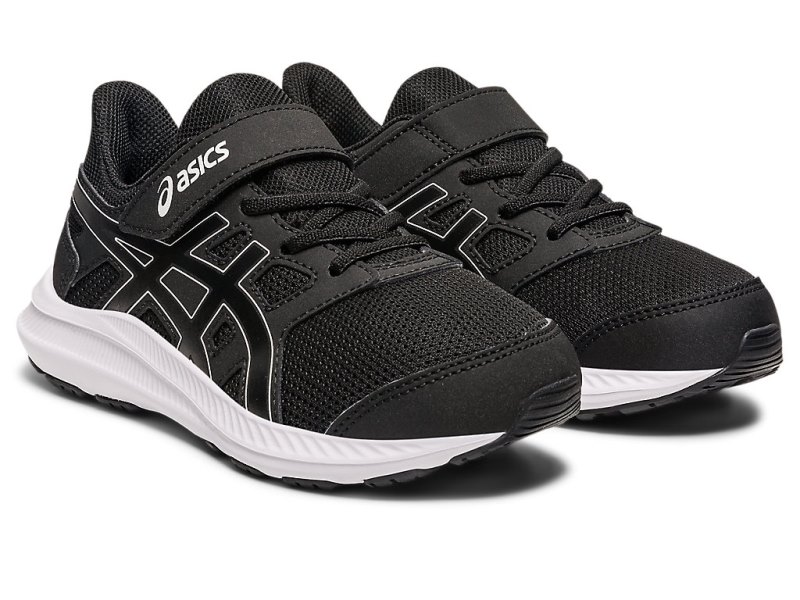 Tenis Sports Asics Jolt 4 Niños Negros Blancos | MX1184-368