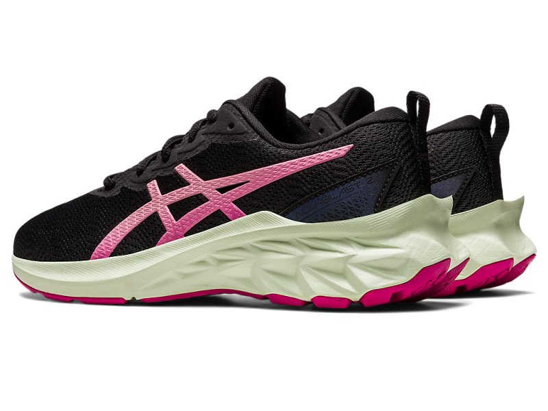 Tenis Sports Asics Novablast 2 Niños Negros Rosas | MX8493-766