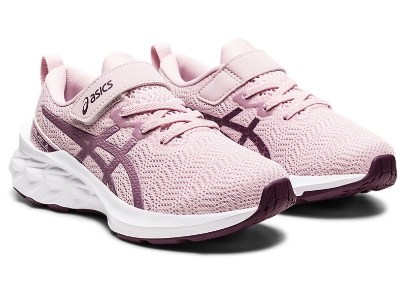 Tenis Sports Asics Novablast 2 Niños Rosas Plateados | MX6385-445