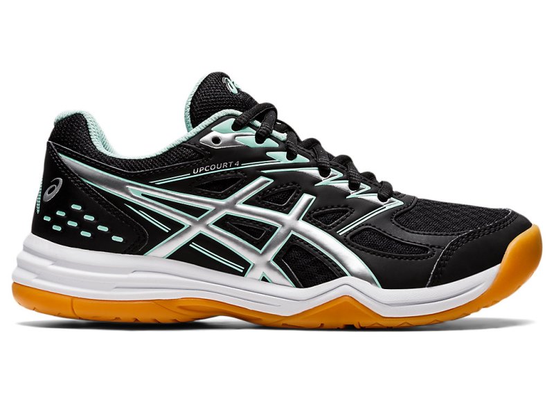 Tenis Sports Asics Upcourt 4 Niños Negros Verdes Claro | MX6228-619