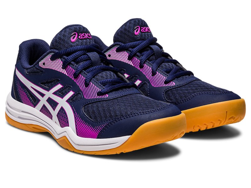 Tenis Sports Asics Upcourt 5 Niños Azul Marino Morados | MX4238-310