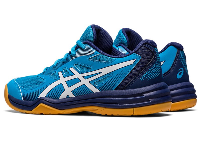 Tenis Sports Asics Upcourt 5 Niños Azules Blancos | MX1751-527