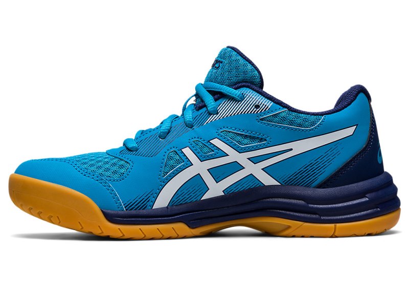 Tenis Sports Asics Upcourt 5 Niños Azules Blancos | MX1751-527