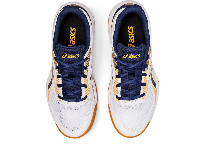 Tenis Sports Asics Upcourt 5 Niños Blancos Azules | MX0791-681