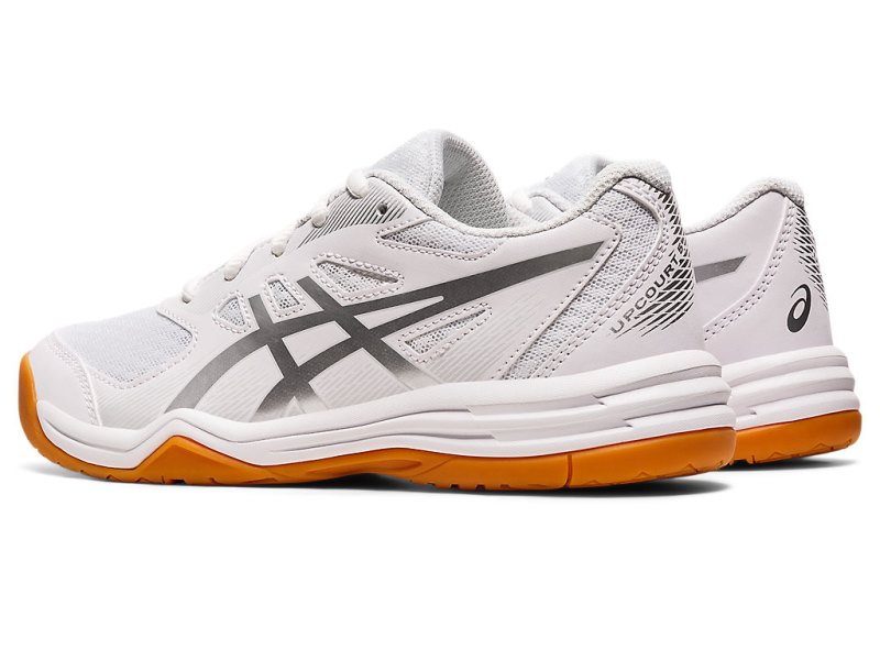 Tenis Sports Asics Upcourt 5 Niños Blancos Plateados | MX8863-336