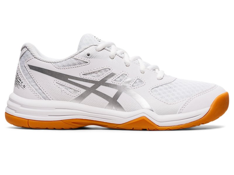 Tenis Sports Asics Upcourt 5 Niños Blancos Plateados | MX8863-336