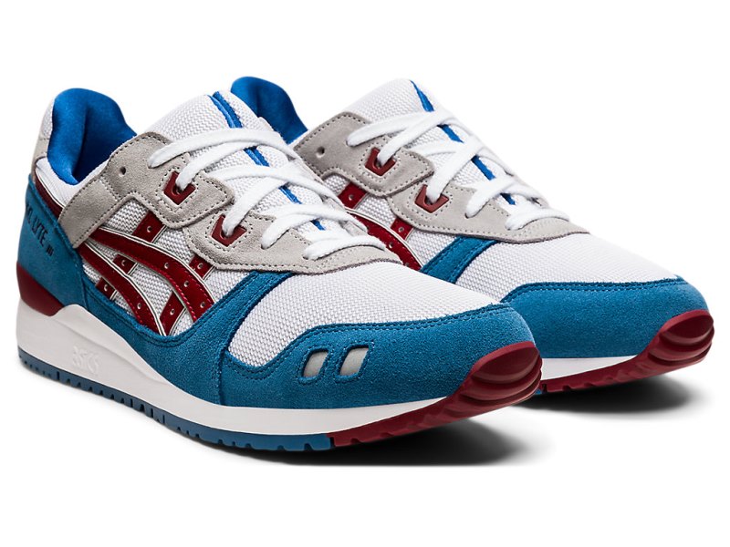 Tenis Asics Gel-lyte III OG Mujer Azur Rojos Oscuro | MX8105-651