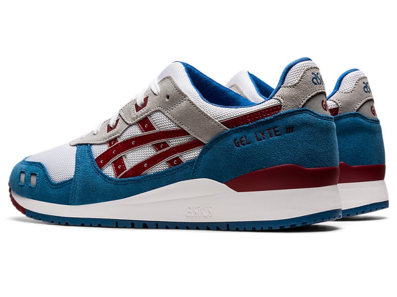 Tenis Asics Gel-lyte III OG Mujer Azur Rojos Oscuro | MX8105-651