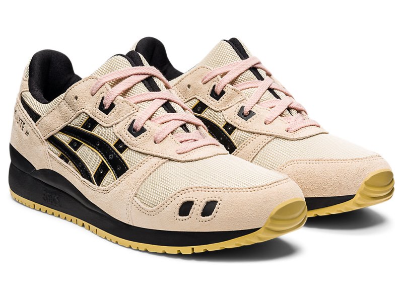 Tenis Asics Gel-lyte III OG Mujer Beige Negros | MX8119-072