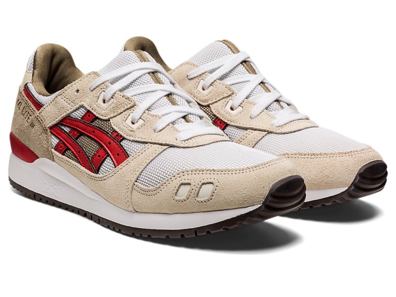 Tenis Asics Gel-lyte III OG Mujer Grises Rojos | MX1836-642