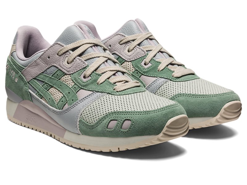 Tenis Asics Gel-lyte III OG Mujer Verde Oliva Claro Grises | MX0096-524