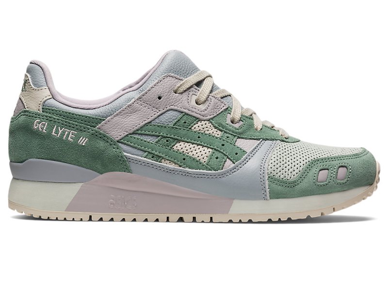 Tenis Asics Gel-lyte III OG Mujer Verde Oliva Claro Grises | MX0096-524