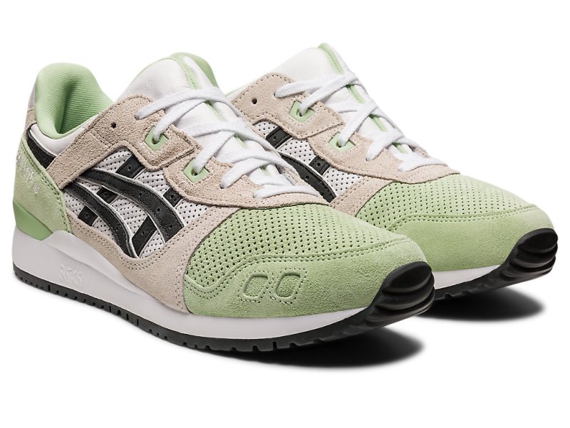 Tenis Asics Gel-lyte III OG Mujer Verdes Claro Obsidian Grises | MX3717-738