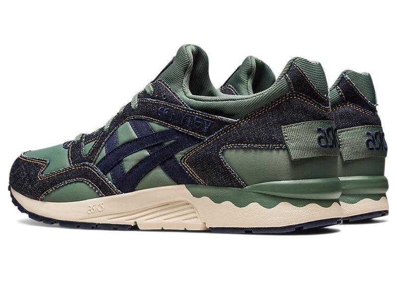 Tenis Asics Gel-lyte V Modern Patchwork Mujer Negros Verdes Oscuro | MX0359-052