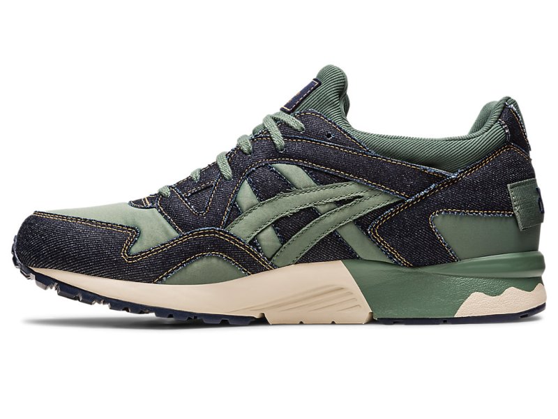 Tenis Asics Gel-lyte V Modern Patchwork Mujer Negros Verdes Oscuro | MX0359-052