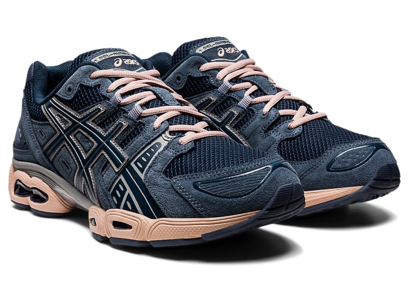 Tenis Asics Gel-nimbus 9 Hombre Azules Grises Oscuro | MX8359-719