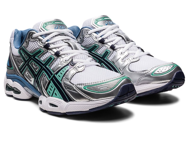 Tenis Asics Gel-nimbus 9 Hombre Blancos Plateados | MX3808-592