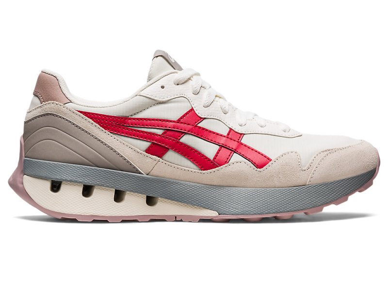 Tenis Asics JOGger X81 Hombre Creme Rojos | MX1844-973