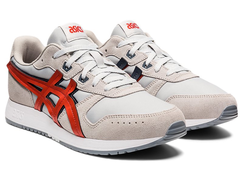 Tenis Asics Lyte Classic Hombre Grises Rojos | MX1264-924