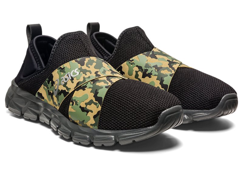 Tenis Asics Quantum Lyte Slip-on Mujer Negros Camuflados | MX2913-321