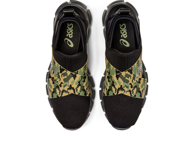 Tenis Asics Quantum Lyte Slip-on Mujer Negros Camuflados | MX2913-321