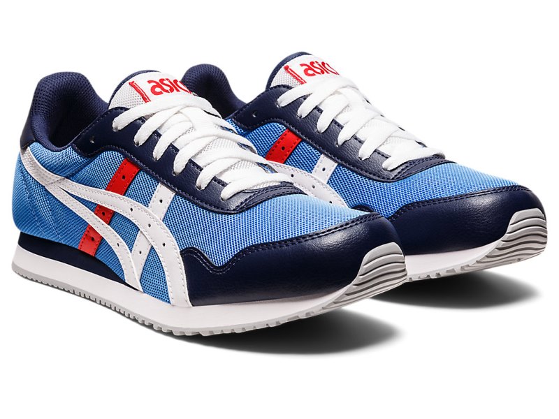 Tenis Asics Tiger Runner Hombre Azules Blancos | MX4951-720