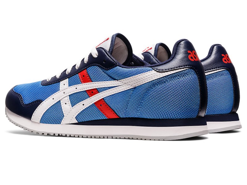 Tenis Asics Tiger Runner Hombre Azules Blancos | MX4951-720