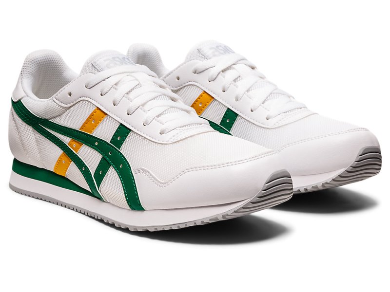 Tenis Asics Tiger Runner Hombre Blancos Amarillos | MX0203-385