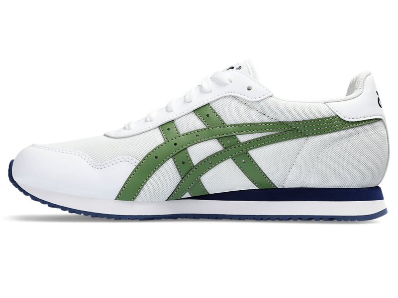 Tenis Asics Tiger Runner Hombre Blancos Verdes | MX5232-241