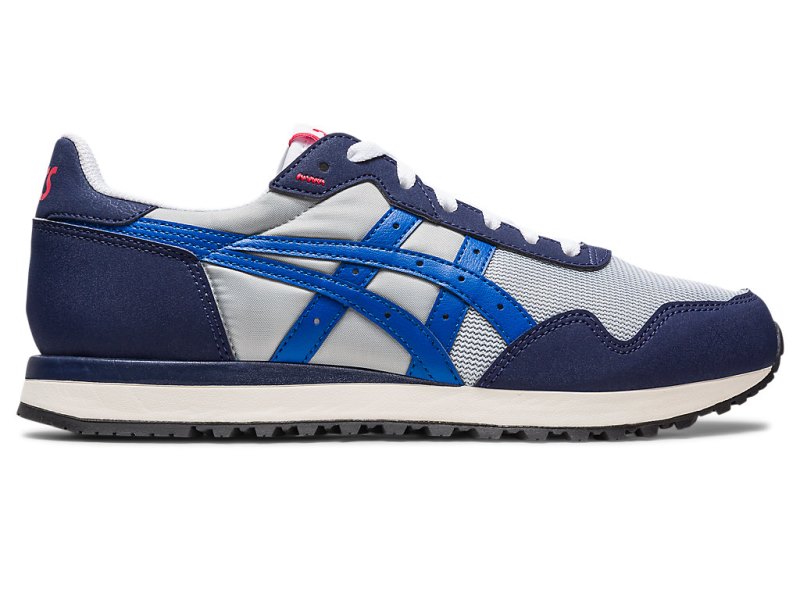 Tenis Asics Tiger Runner II Hombre Grises Azul Marino | MX4812-604