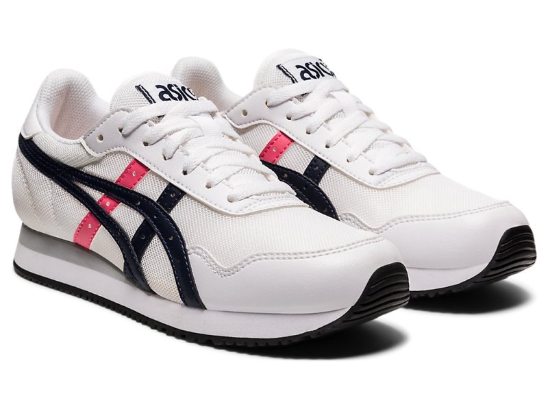 Tenis Asics Tiger Runner Mujer Blancos Negros | MX6023-117