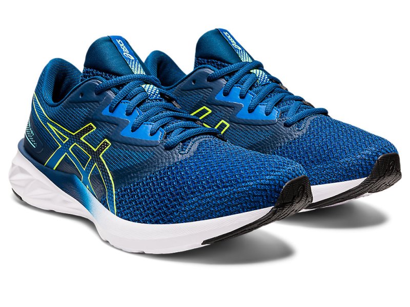 Tenis Para Correr Asics Fuzeblast Hombre Azules Verdes | MX7729-720