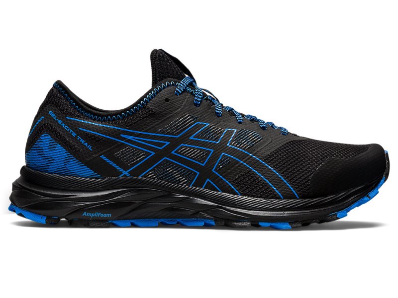 Tenis Para Correr Asics Gel-eXCite Trail Hombre Negros Azules | MX3043-994