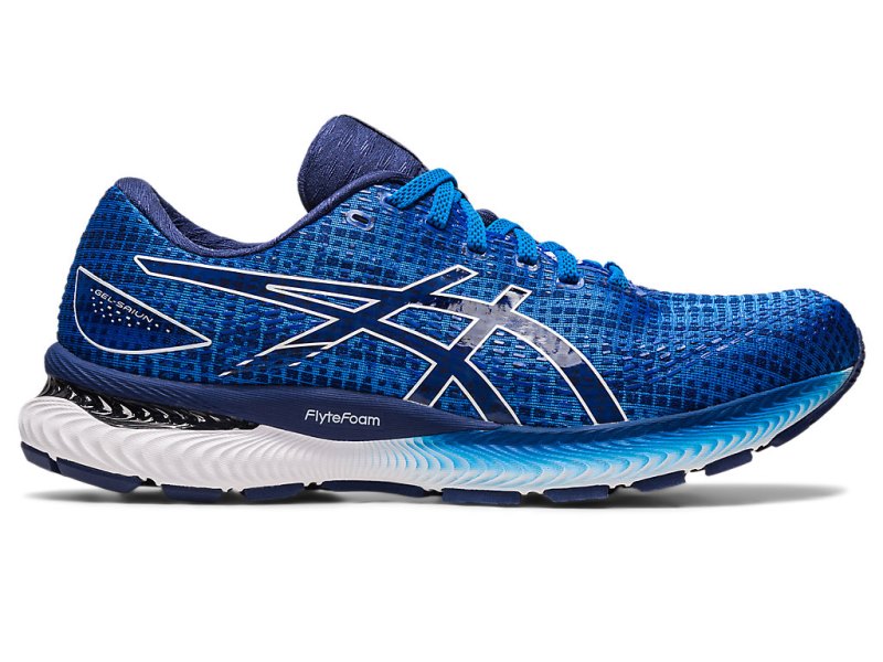 Tenis Para Correr Asics Gel-saiun Hombre Azules Blancos | MX3944-660